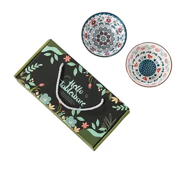 Japanese Ceramic Bowl Set of 2 - Blue