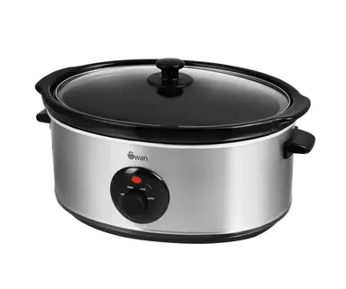 Swan 6.5L Slow Cooker - Stainless Steel, SF17030N