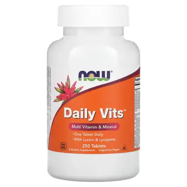 NOW Foods Multivitamin Daily Wellness Support Tablets - 250 Tablets