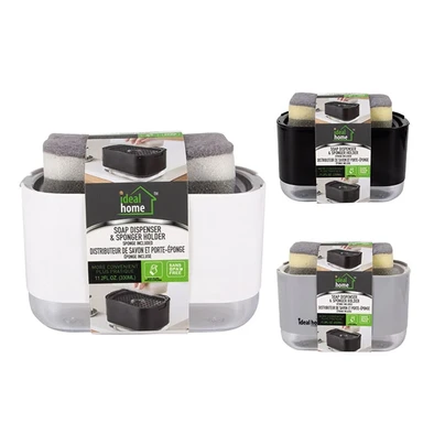 Ideal Home Push Soap dispenser w/ Sponge
