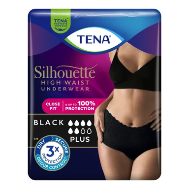 Tena Silhouette Incontinence Black M Pants 9 Pack