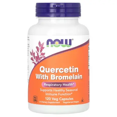 NOW Foods Quercetin + Bromelain Immune Capsules - 120 Vegan Capsules