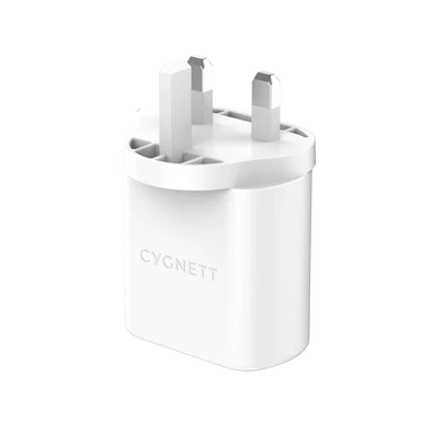 Cygnett PowerPlus 32W USB-C Wall Charger – Dual Port – White (UK Plug)
