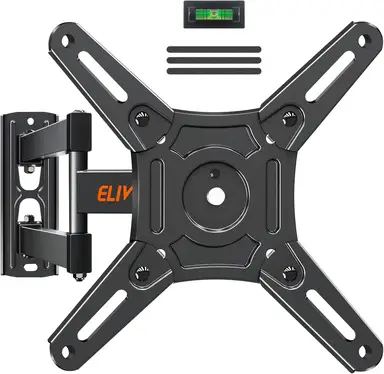 TV Wall Bracket Tilt Swivel for Most 14-42 Inch LED, LCD, OLED Flat/Curved TVs with Max VESA 200x200mm up to 15KG