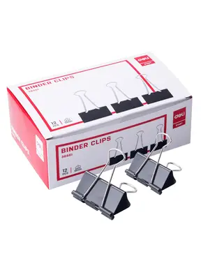 Deli Economy Binder Clips, Office Stationery Supplies, 51mm, 1-Box