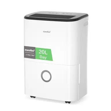 Comfee Entfeuchter 20 L/24 Std., Raumgröße ca. 100 m³ (40 m²), Entfeuchter mit 3 Betriebsarten, 24 Std. Timer, Wassertank 3 L, MDDF-20DEN7