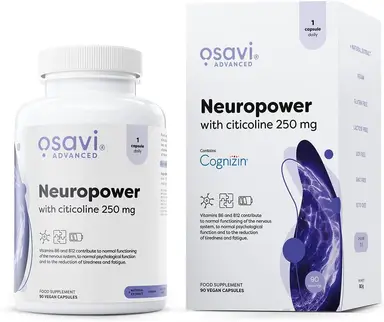 Osavi Neuropower Citicoline Cognition 250mg Vegan Cognitive Support Capsules - 90 Capsules