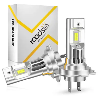 Roadsun H7 Light Bulb, No Adapter Need Plug and Play High Speed Fan 6500K White Headlight Bulbs or Fog Lights 500% Brightness