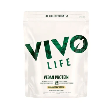 Vivo Life Clean Vegan Protein Madagascan Vanilla Protein Nutrition Powder Flavour - 900g