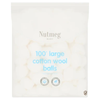Nutmeg Cotton Wool Balls 100 Pack