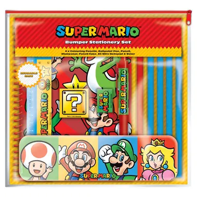 Super Mario Colour Block Bumper Stationery Set