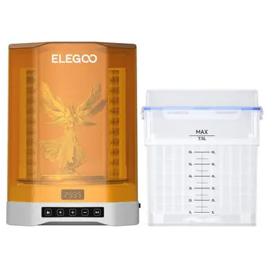 ELEGOO Mercury Plus 3.0 Was- en uithardingsstation, 2-in-1 groter uv-uithardingsapparaat voor LCD/DLP/SLA 3D-printmodellen, wasgrootte van 230 x 135 x 260 mm³
