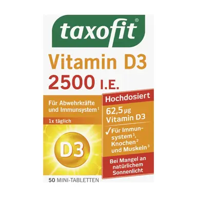 TAXOFIT Vitamin D3 2500 I.E. Tabletten 50 St
