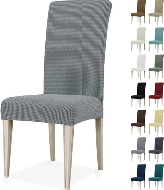 YSTYLE Esszimmerstuhlhüllen, Sitzhüllen für Esszimmerstühle, 4er-Set, LM, Hellgrau
