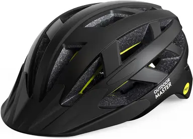 OutdoorMaster MIPS Gem I Adults Recreational Cycling Helmet - Pavement Black,L