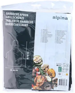 Alpina BBQ apron 70x84cm black