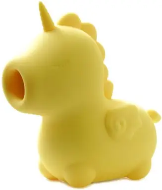 Unihorn Bean Blossom - Vibrator - Licking Tip Compact Oplaadbaar Geel Bean Blossom