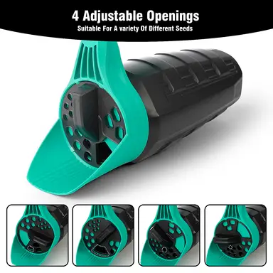 FLORA GUARD Hand-Saatstreuer, salzstreuer mit verstellbarer Skala, Futter- und Düngerstreuer für Rasensamen, Rasen und Eiscreme