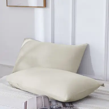 MEROPE, Bamboo Pillow case, 50x75cm, sand, 2pack