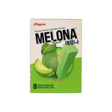 BINGGRAE Bâtonnets glacés Melona saveur melon - 8 x 70 ml
