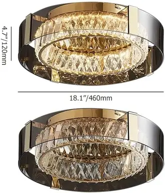 Homary LED Kristall-Deckenleuchte mit Fernbedienung - Dimmbarer Deckenleuchter, 3-Farbtemperaturen einstellbar (3000K-6500K), Moderne K9 Kristalllampe für Wohnzimmer, Schlafzimmer & Esszimmer