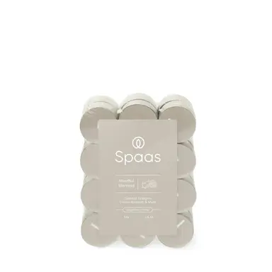 Spaas Tealights Mindful Morning 4.5h Burn Time Beige 24pcs
