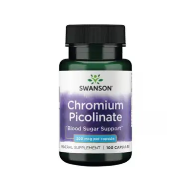 Swanson Chromium Picolinate Blood Sugar Support 200mcg Capsules - 100 Capsules