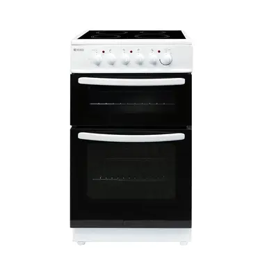 Haden HECT50W 50cm Ceramic Electric Twin Cavity Cooker, White, A Rated