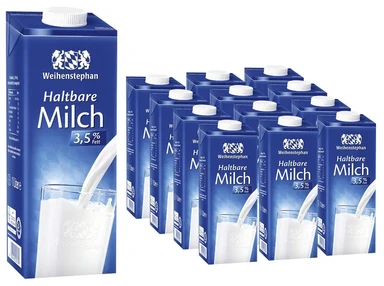 Weihenstephan Haltbare Milch 3,5% 12er-Pack (12 x 1 l)