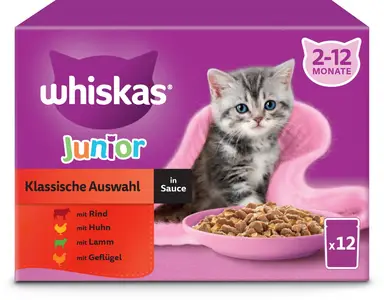 Whiskas Junior Klassische Auswahl in Sauce 12 x 85g