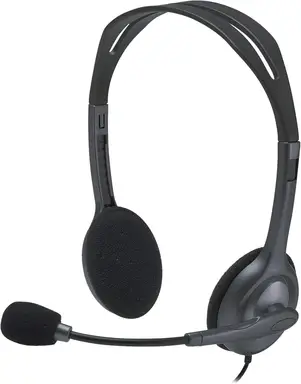 Logitech H110 headset, stereo, verstellbares mikrofon (geräuschunterdrückung), verstellbarer kopfbügel, audio-/mikrofon-doppelanschluss mit zwei 3,5 mm steckern – schwarz