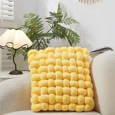 MEROPE, Polyester/Spandex Knot CushionPad, 40cm, yellow, 1pack
