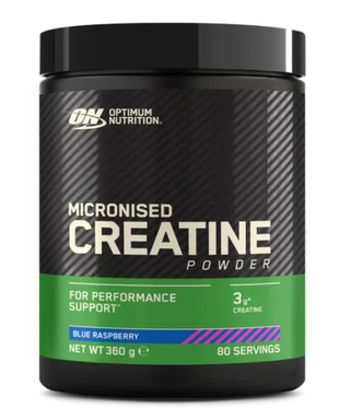 Optimum Nutrition Poudre de créatine micronisée Saveur Framboise Bleue - 360 g - 80 doses