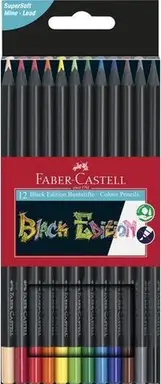 Faber-Castell Black Edition Kleurpotloden in Kartonnen Etui à 12 stuks