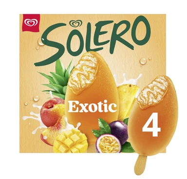 SOLERO Bâtonnets de glace Exotic - 4 x 90 ml