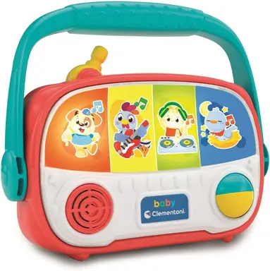 Clementoni baby radio educatief speelgoed - 60 cm, diverse kleuren