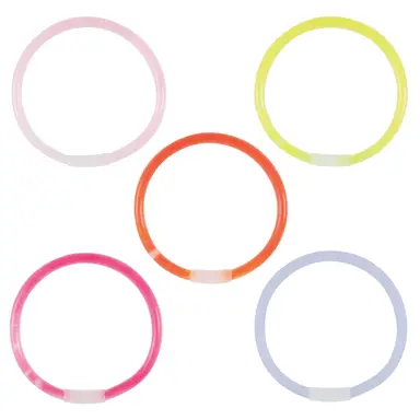 Unique Glow Bracelets, Assorted, 20cm, 10 pack