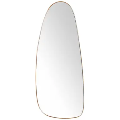 Beliani Wandspiegel aus Metall 39 x 95 cm Gold CERGY