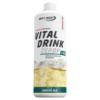 Best Body Nutrition Vital Drink Zerop - Ginger Ale - 1000 ml Flasche