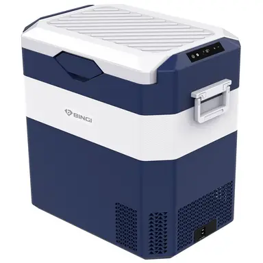 BINGI Camping Fridge 42L,Car Fridge Freezer Portable Refrigerator 12V/24V DC & 100-240V AC For Campervan,Lorry,Boat,travel,Picnic and Home Use, -18℃ to 15℃