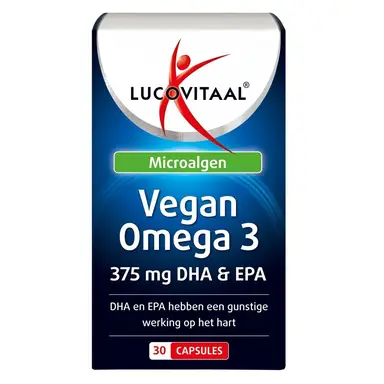 Lucovitaal Omega 3 375mg EPA & DHA Vegan 30 Capsules