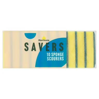 Morrisons Savers Sponge Scourers, 10 per Pack