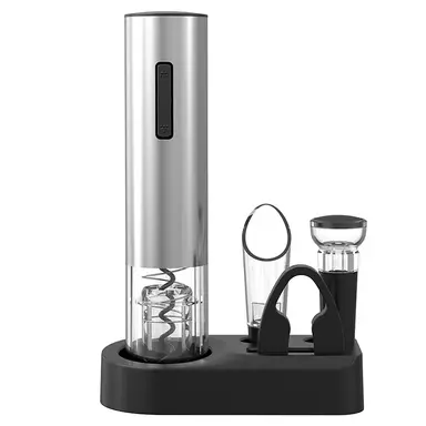 Cuisync Wine Opener Set, 5-in-1 Rechargeable Electric Bottle Opener With Foil Cutter, Wine Pourer, Vacuum Stopper and Storage Case. Ideal Gift for Wine Lovers,  VBGS-KP3P-372101KA 