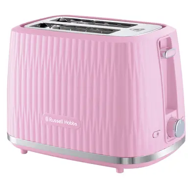Russell Hobbs Eden 2 Slice Toaster, Textured, Raspberry (Pink) - 27372