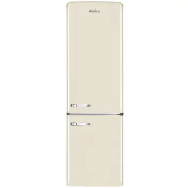 Amica FKR29653C Retro 181cm, Static Fridge Freezer, 60/40, Cream, E Rated