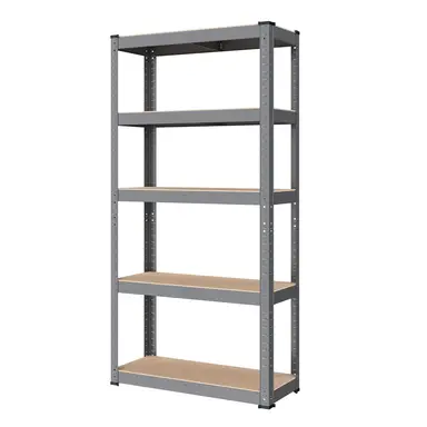 SONGMICSHOME 5-Tier Shelving Unit, Steel Shelving Unit for Storage, Load Capacity 650 kg, 30 x 75 x 150 cm, Grey 