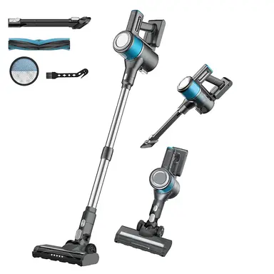 ochama Handheld Vacuum Cleaner - Lightweight and Quiet， High Suction Power， 4-in-1 Handheld Hoover， Cordless Vacuum Cleaner with LED Headlights， Rechargeable Large-Capacity Battery - For Household， Hair/Pet Hair/Dust Cleaning， Extendable 34.3-43.3 inches