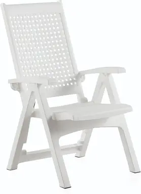 SP Berner Shaf mechanische metalen fauteuil, wit, set van 2 – duurzame opbergoplossing van gerecycled kunststof, gemaakt in Spanje