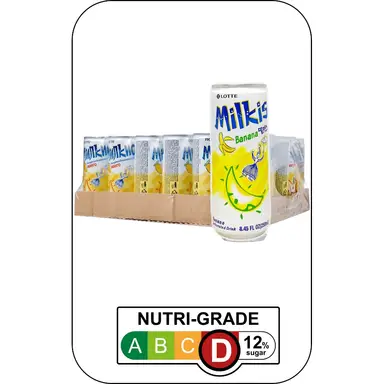 Lotte Milkis Frisdrank Banaan blikje(KARTON) 250ml×30