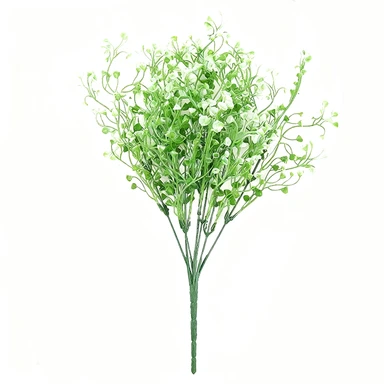 Yuejia 4Pcs 14.17in/36cmArtificial Plants Admiralty Plastic Green Grass Garden Balcony Wall Hanging Leaves DIY Flower Arrangement Materials Home Decor(white)